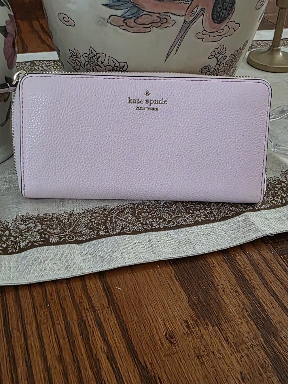 Kate Spade Large Continental Pink Jackson Zip Wallet